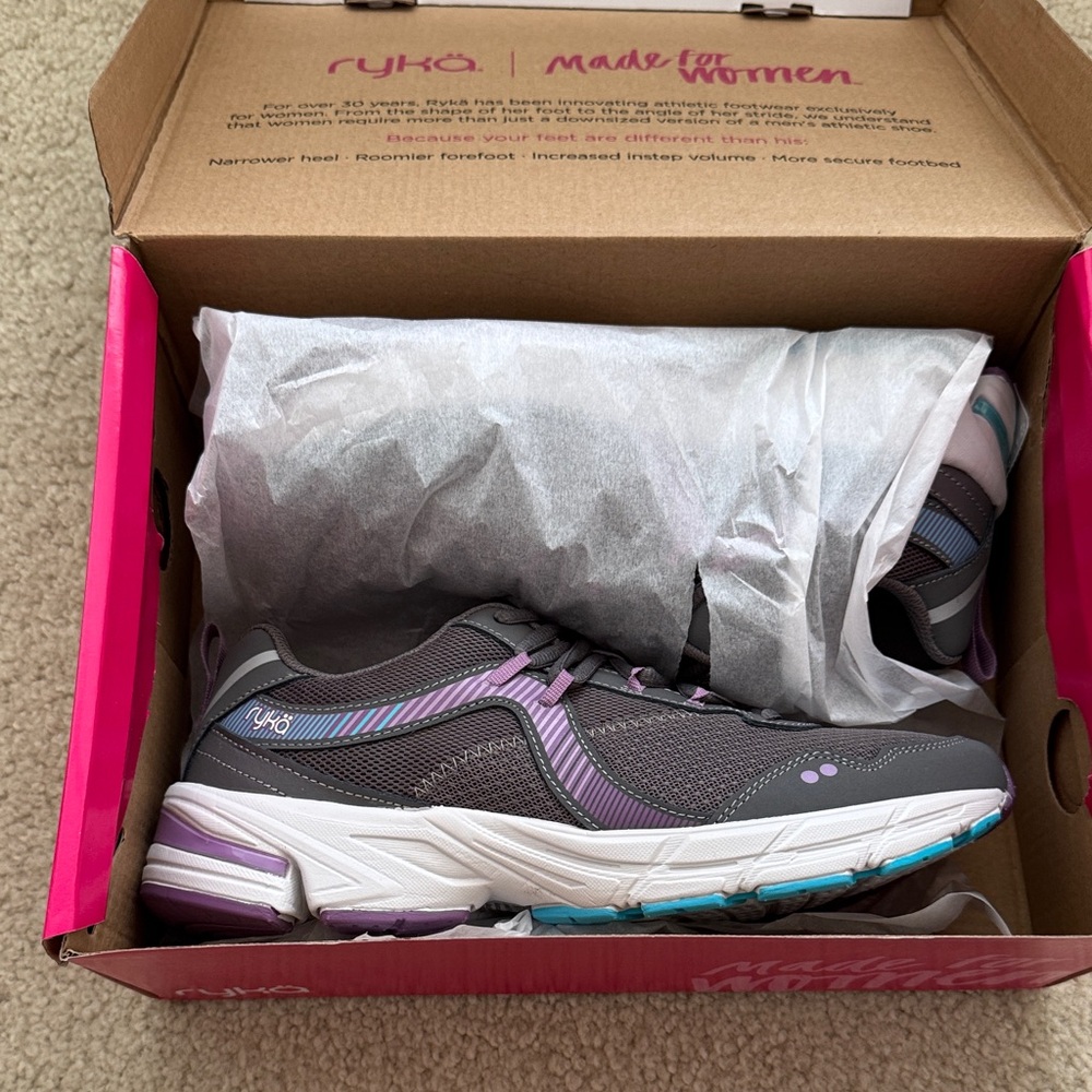 Ryka Women's Purple and Gray Athletic Shoes. Women’s size 9 , NIB